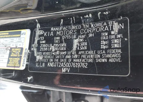 2013 Kia Soul from USA, damaged, VIN KNDJT2A50D7619762